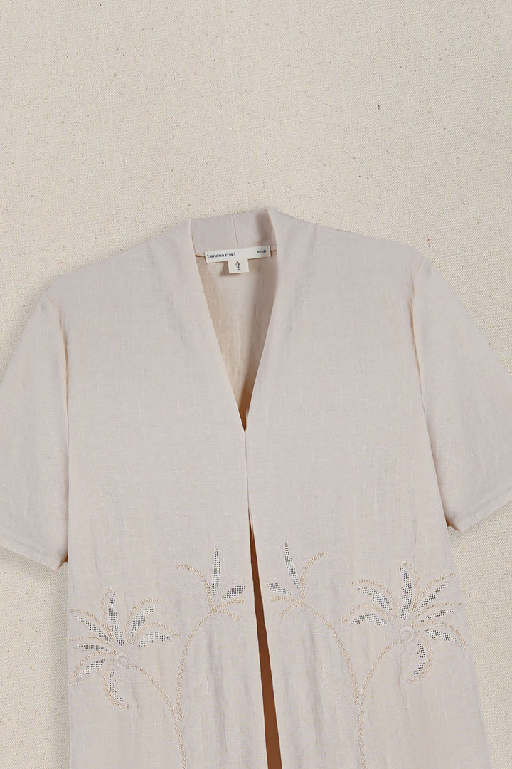 OFF WHITE KNIT EMBROIDERED DRESS