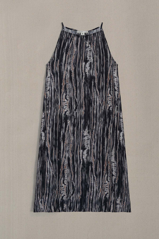 BLACK MONO TIDE DRESS