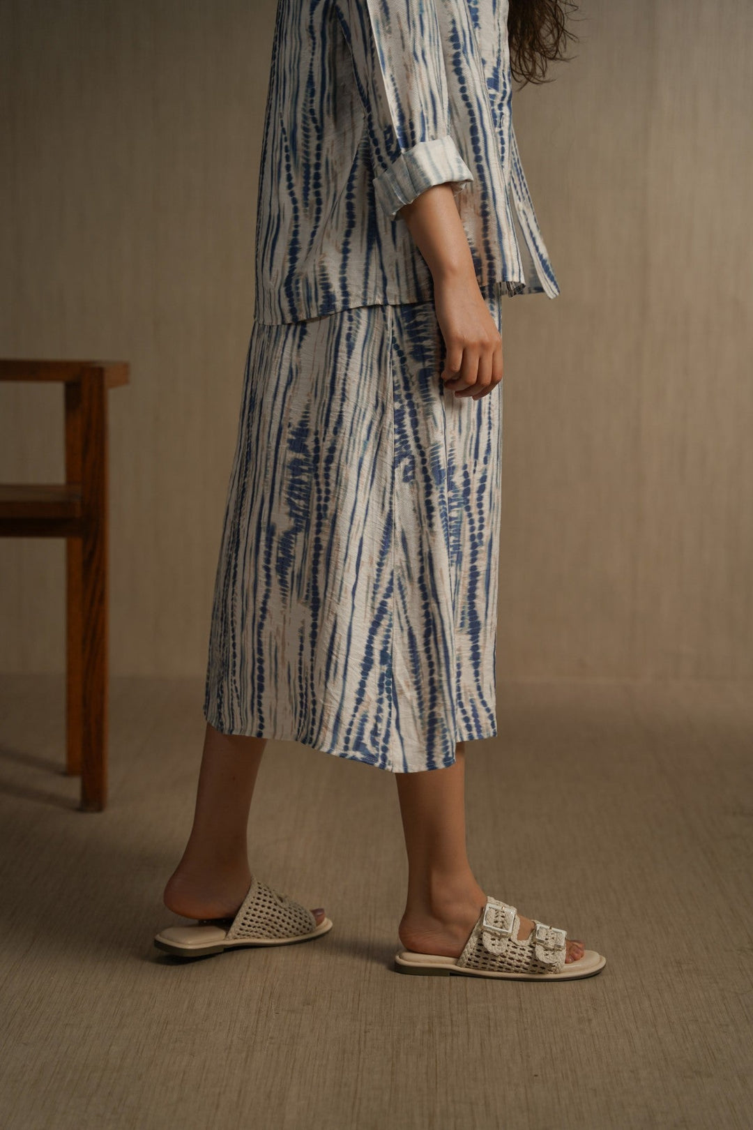 BLUE MONO TIDE DRESS