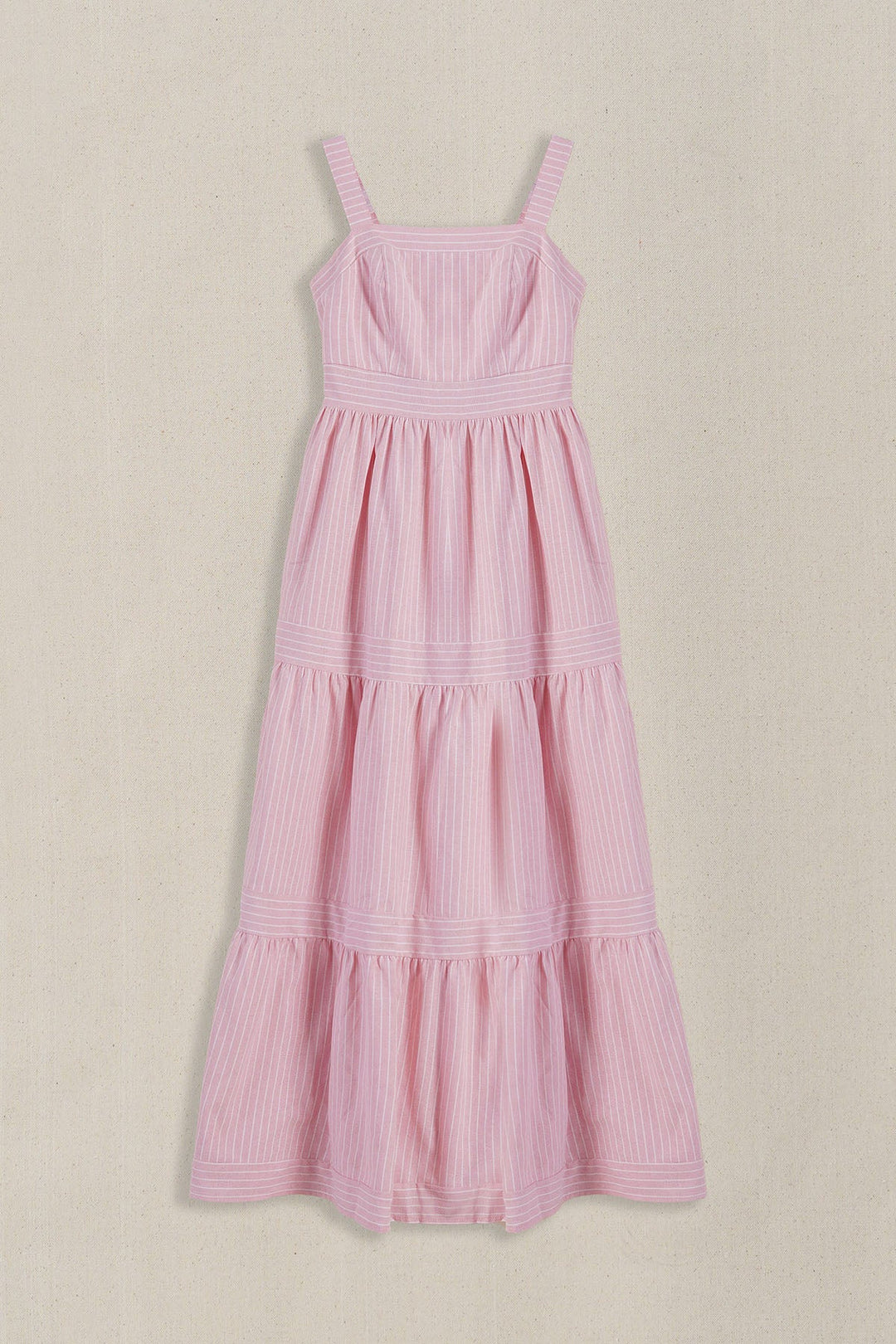 PINK CABANA TIERED DRESS