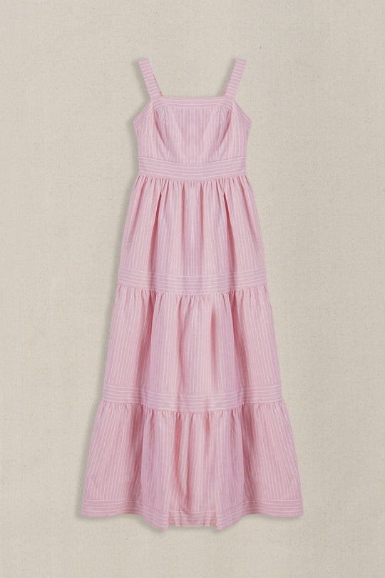 PINK CABANA TIERED DRESS