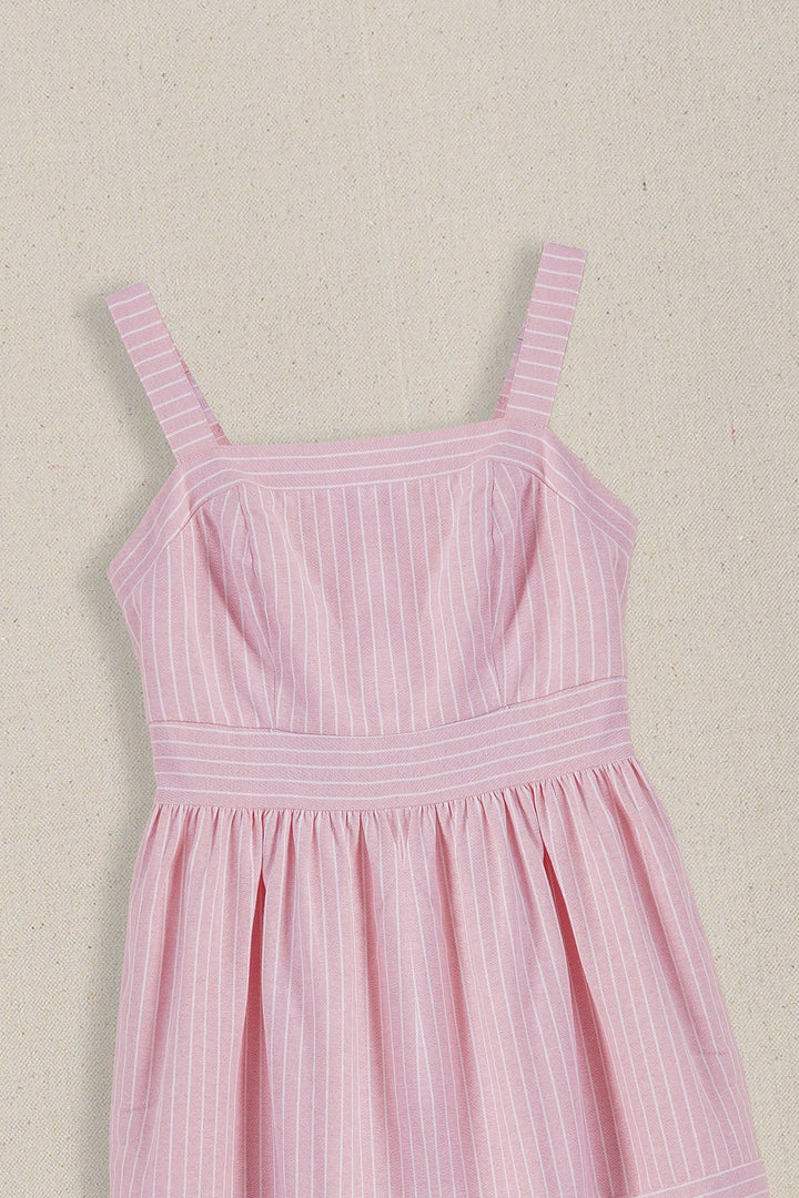 PINK CABANA TIERED DRESS