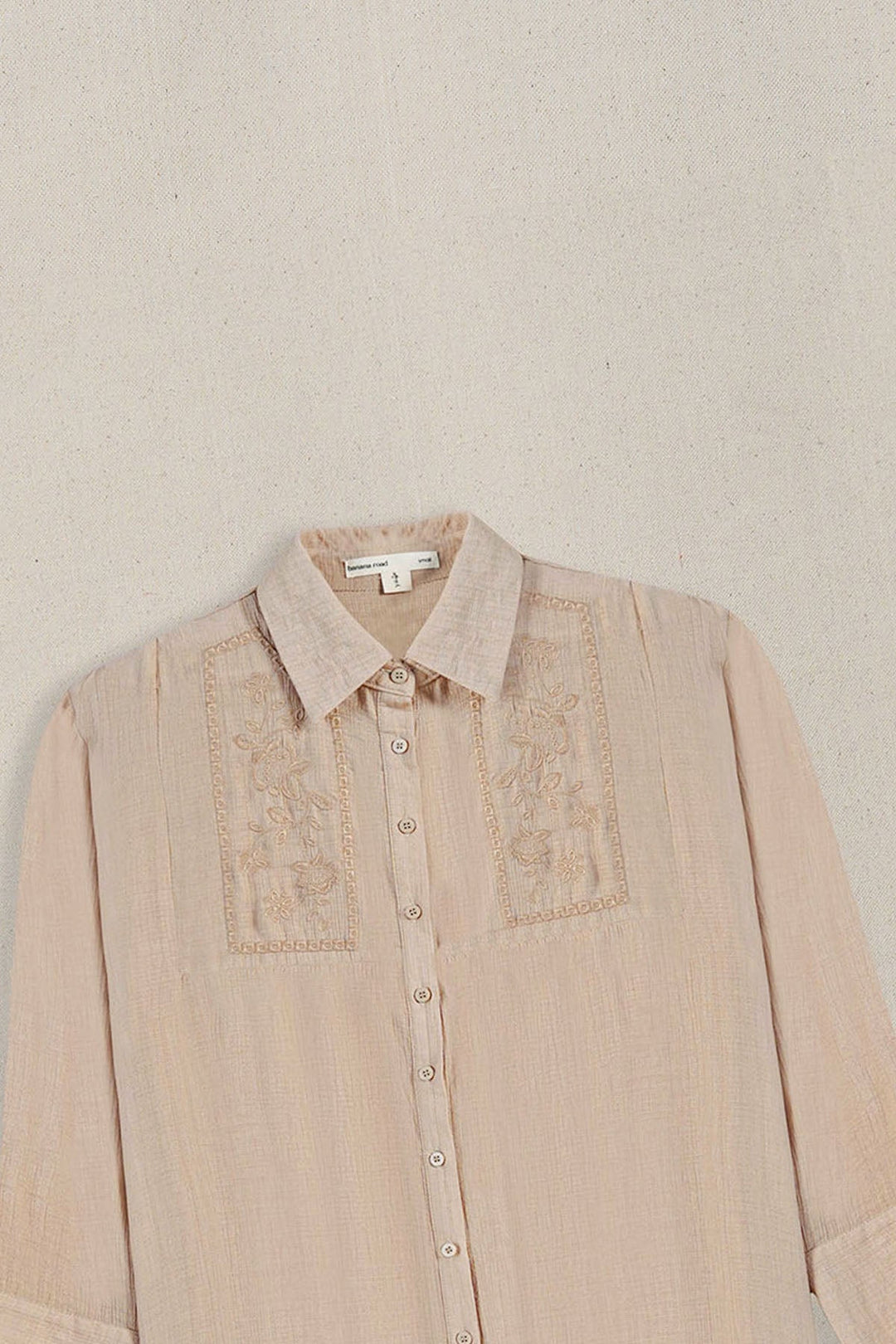 BROWN WILDFLOWER EMBROIDERED DRESS