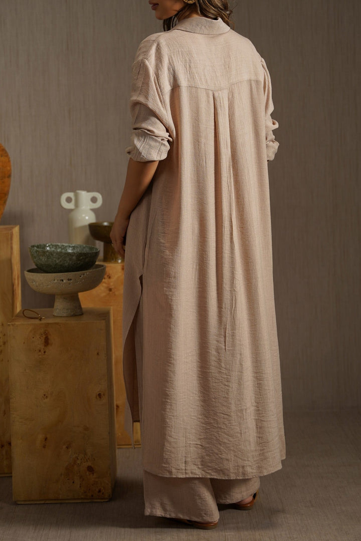 BROWN WILDFLOWER EMBROIDERED DRESS