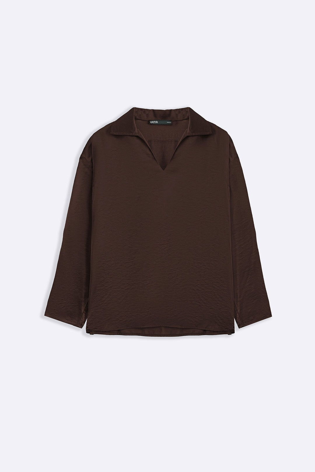 CHOCOLATE SILKY EASY BLOUSE