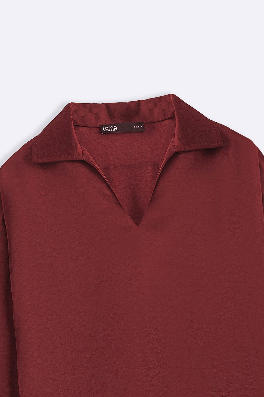 OX BLOOD SILKY EASY BLOUSE