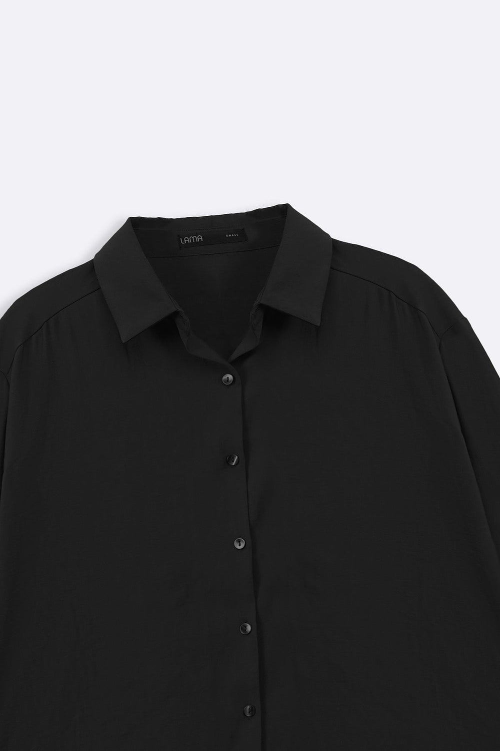 BLACK STONEWASH LYOCELL LOOSE SHIRT