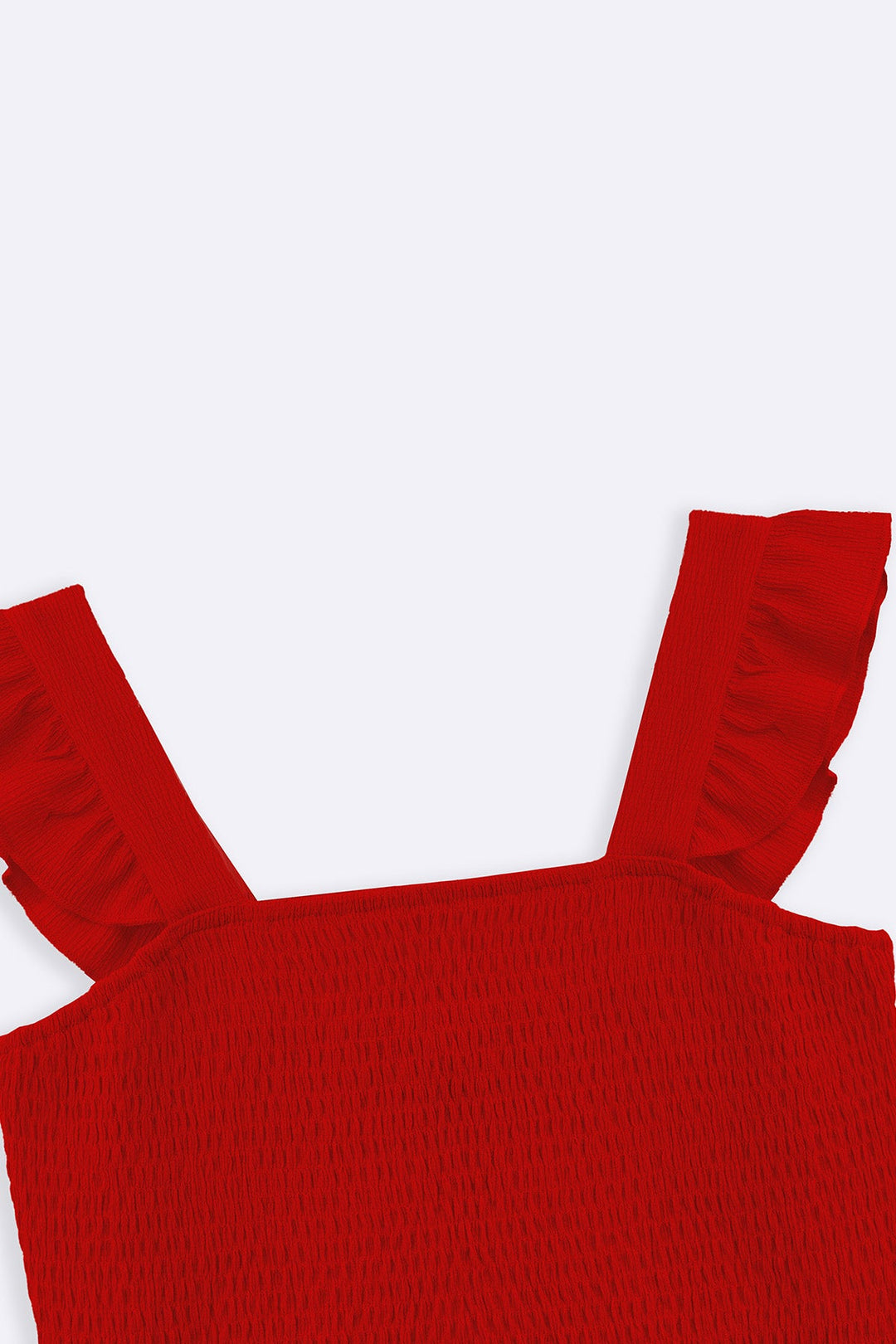 RED SMOCKED TOP