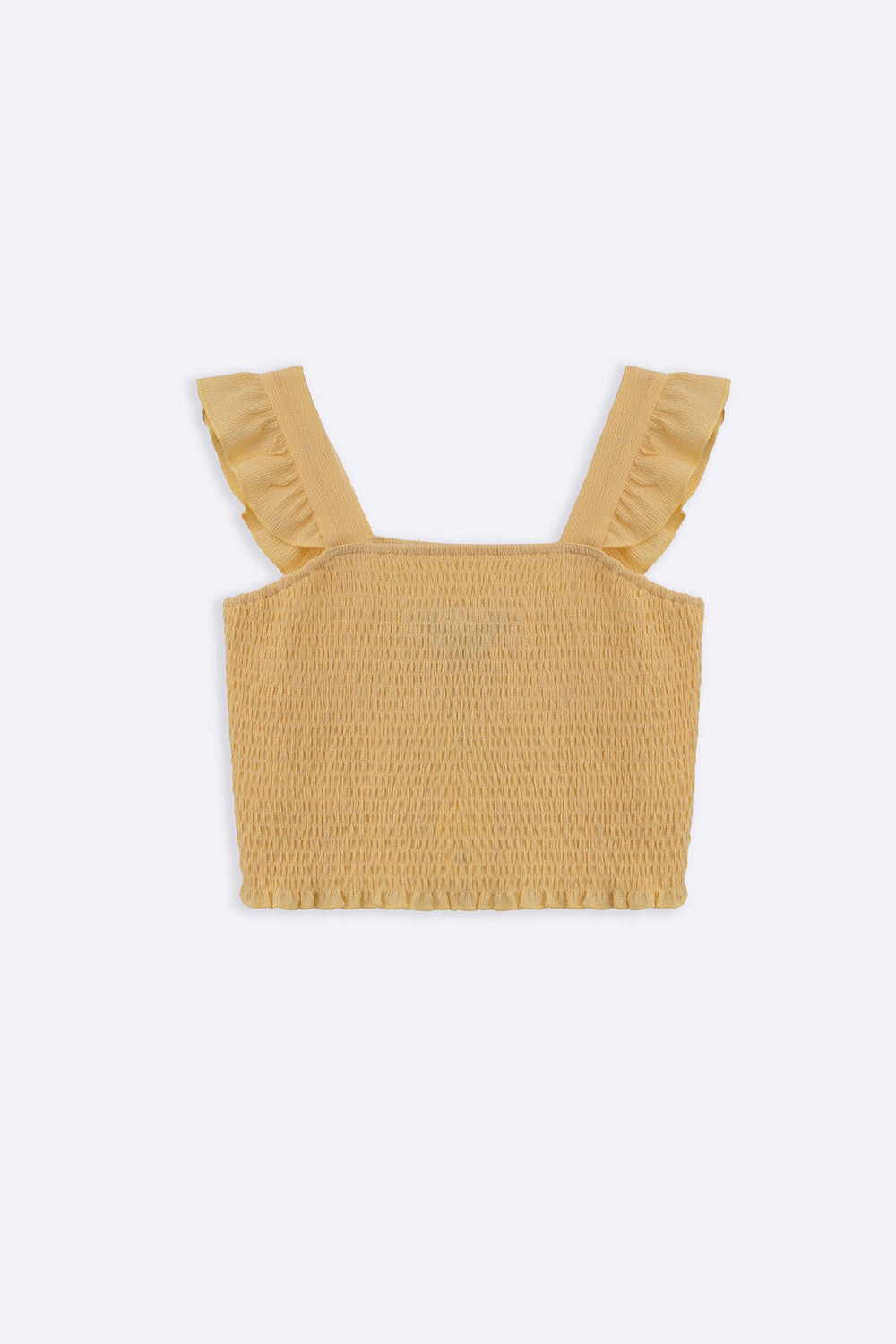 YELLOW SMOCKED TOP