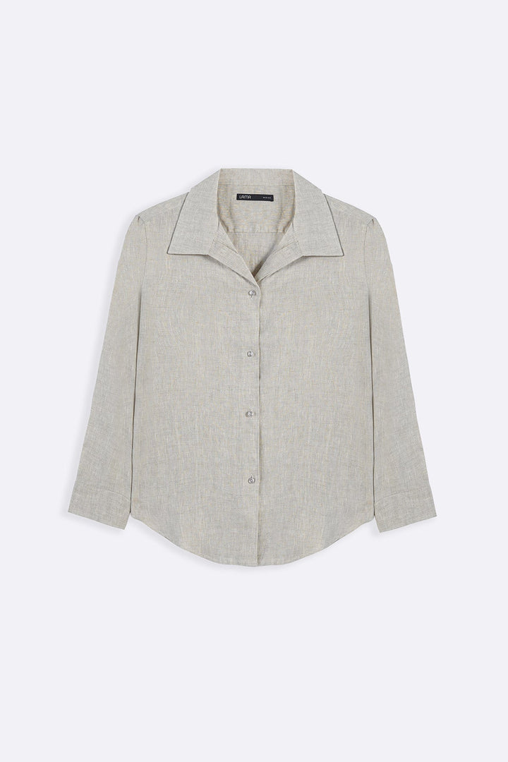 OAT MELANGE 100% PURE LINEN SHIRT