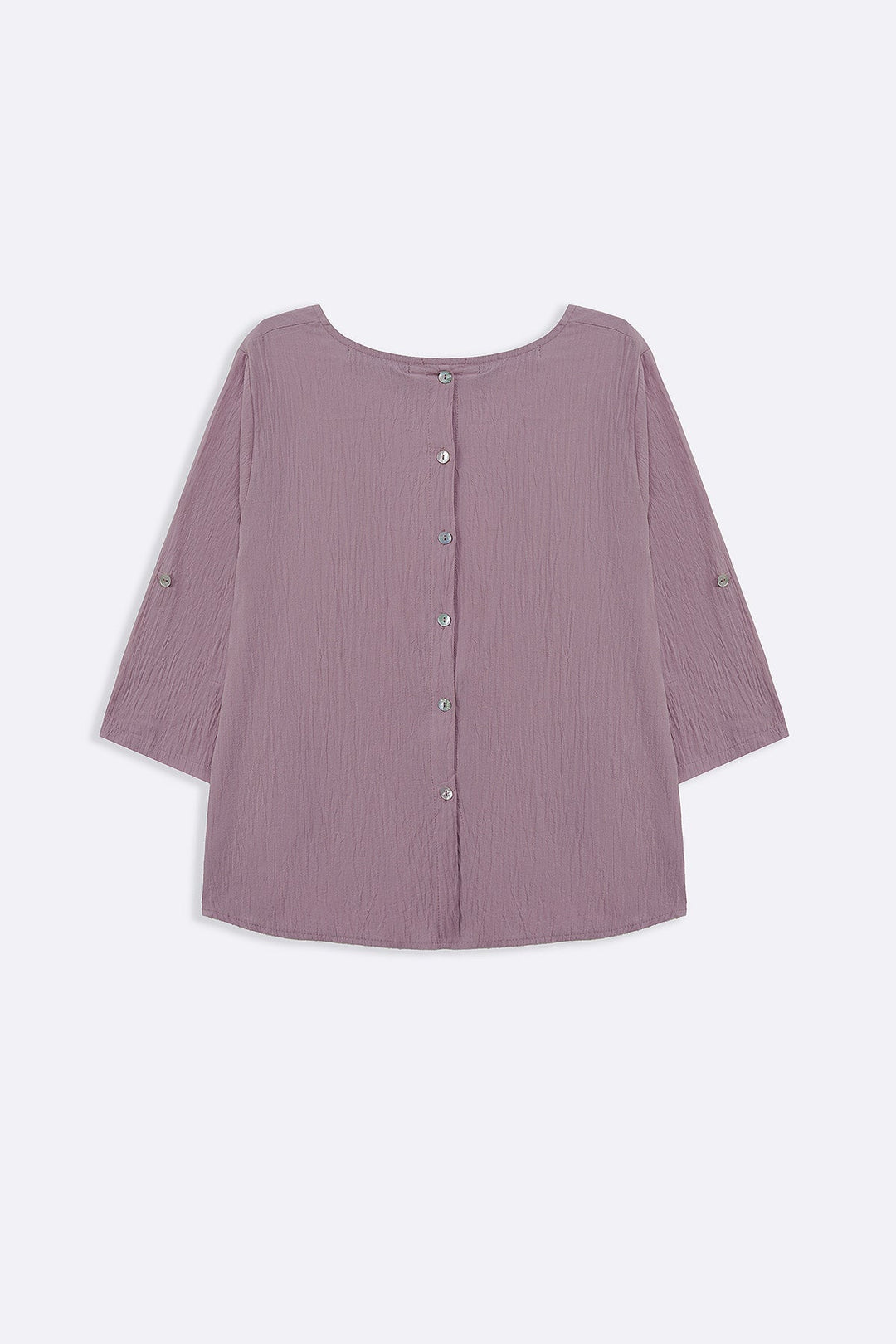 LILAC FEATHER COTTON TOPSY BLOUSE