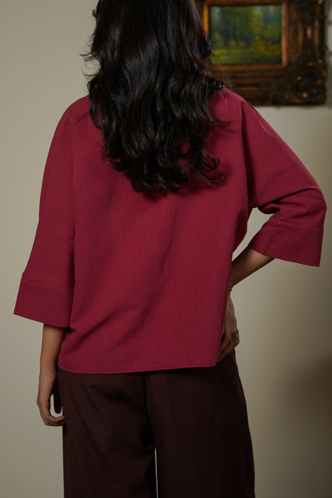 MULBERRY LINEN SORBET BLOUSE