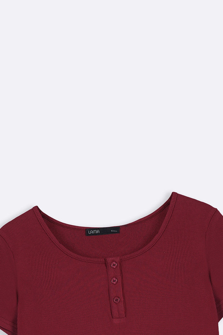 RED HENLEY CREW TEE