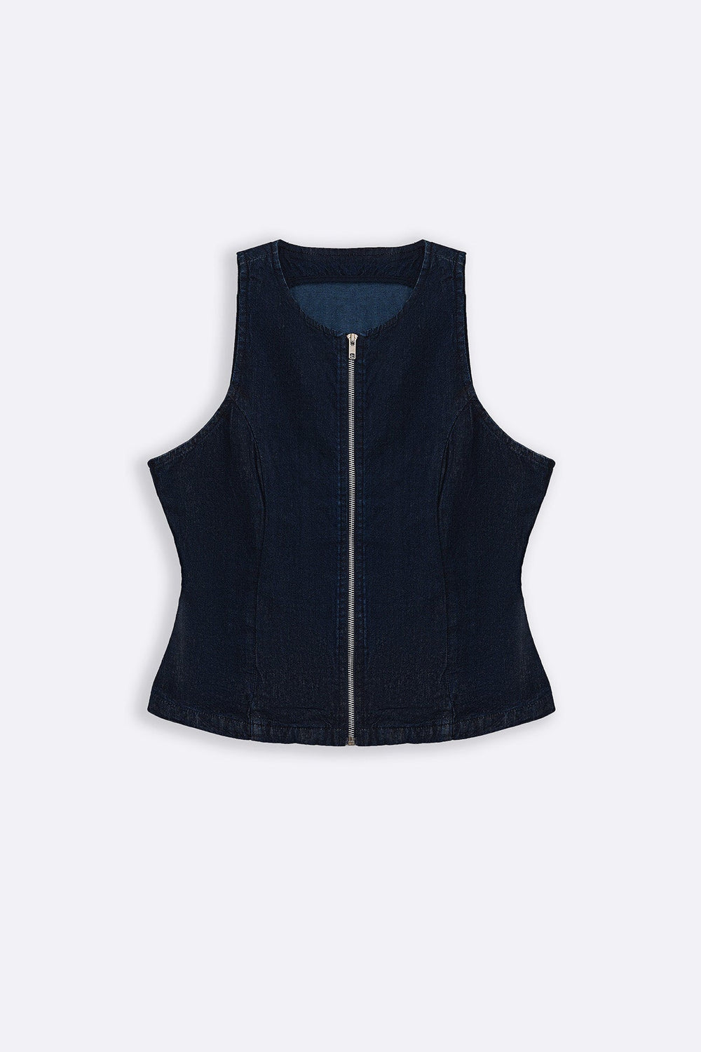 DARK BLUE CORSET DENIM TOP
