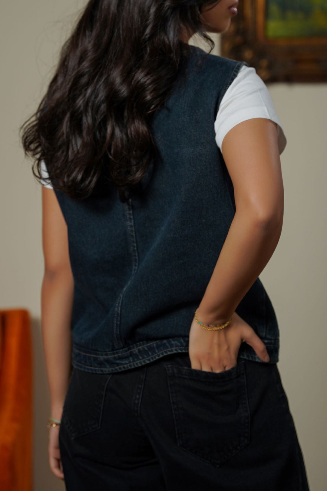 DARK BLUE CLASSIC DENIM VEST