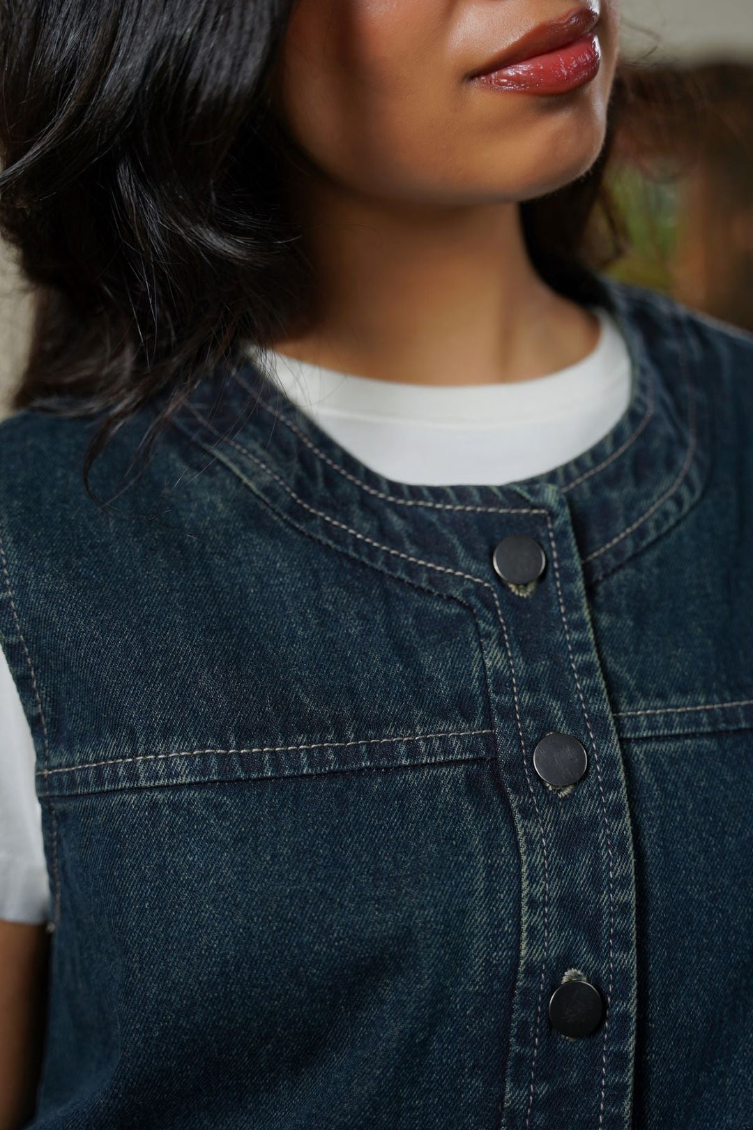 DARK BLUE CLASSIC DENIM VEST