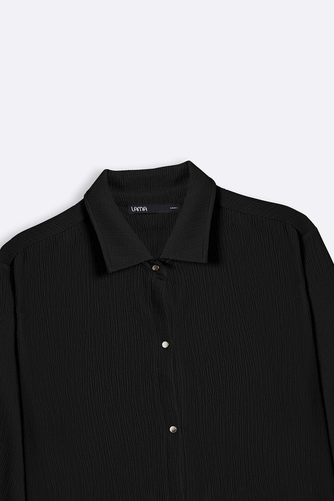 BLACK V COLLARED SHIRT
