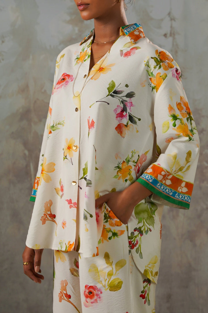 OFF WHITE LILIES AT DAWN SHIRT