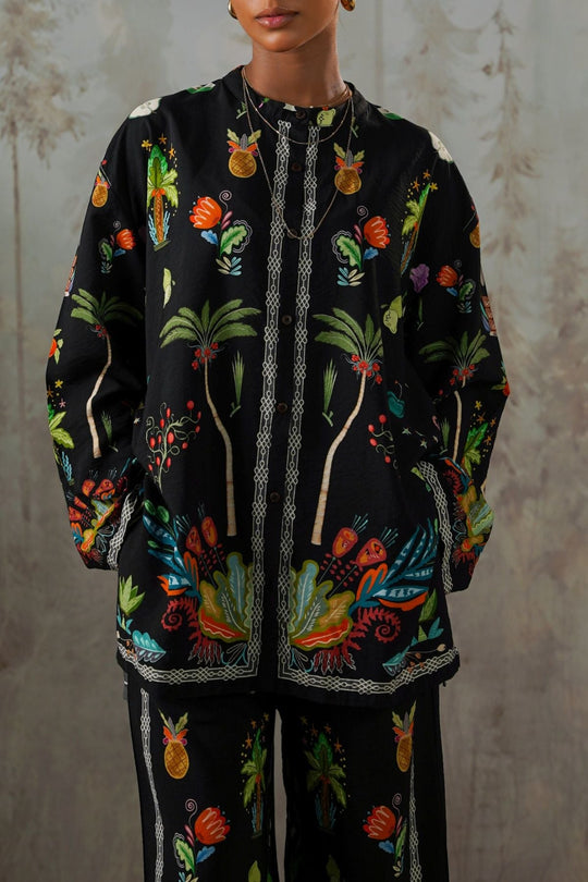 BLACK GREEN APPLE SHIRT