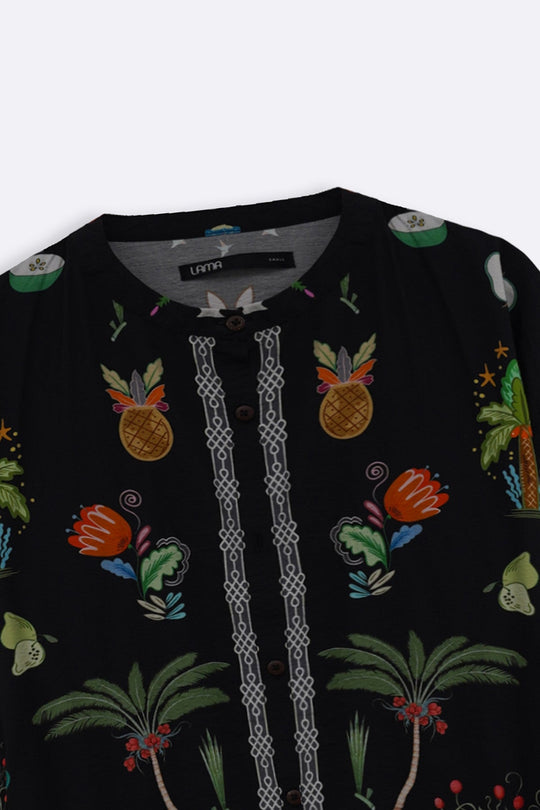 BLACK GREEN APPLE SHIRT