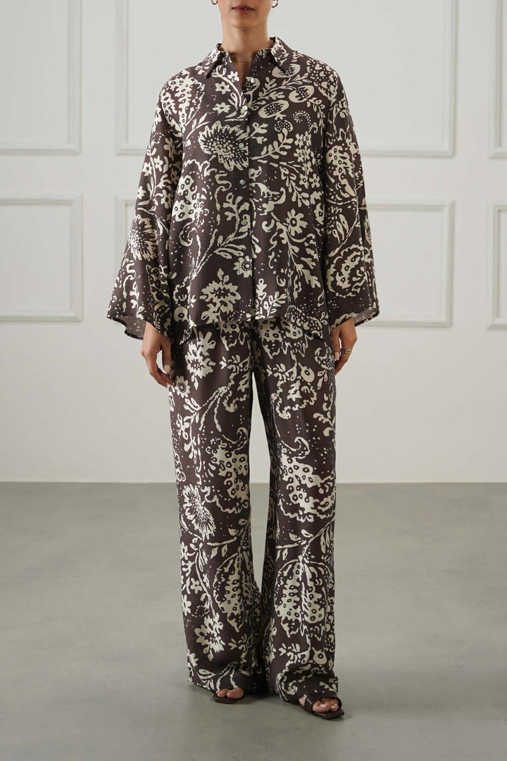 BROWN BARON BUTTON DOWN SHIRT