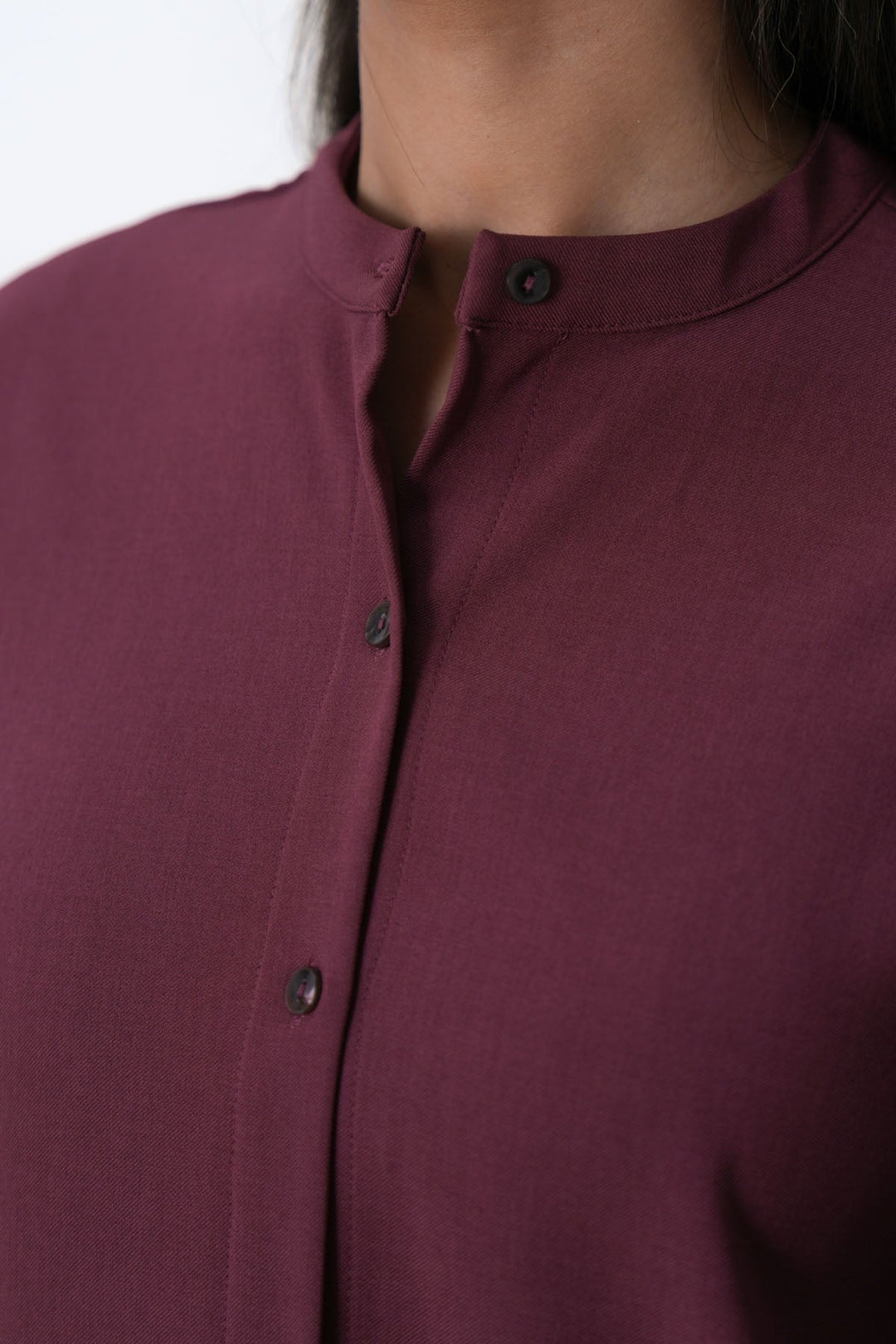 PINK FLOW BAND COLLAR SHIRT