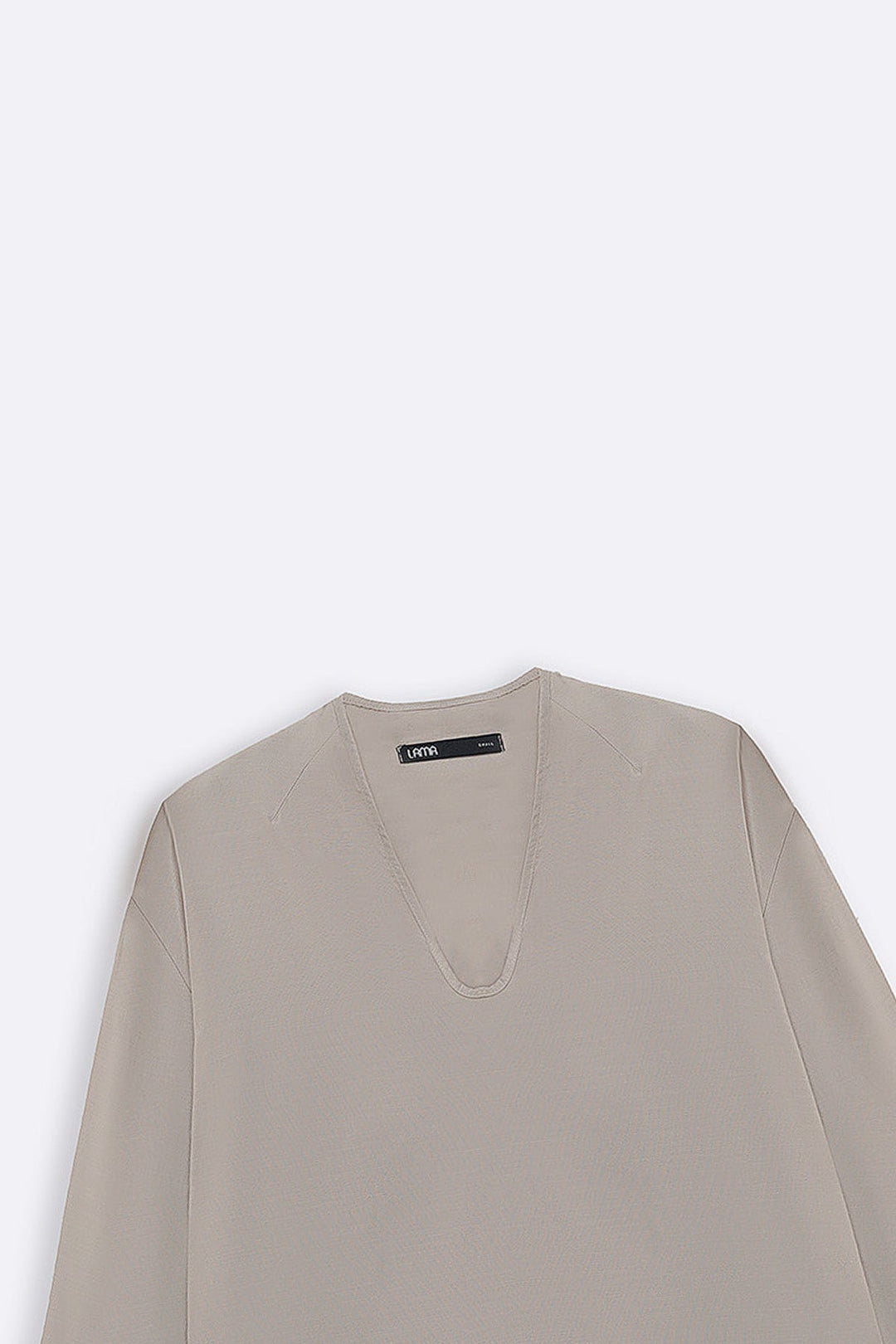 BEIGE DROPLET NECK TOP
