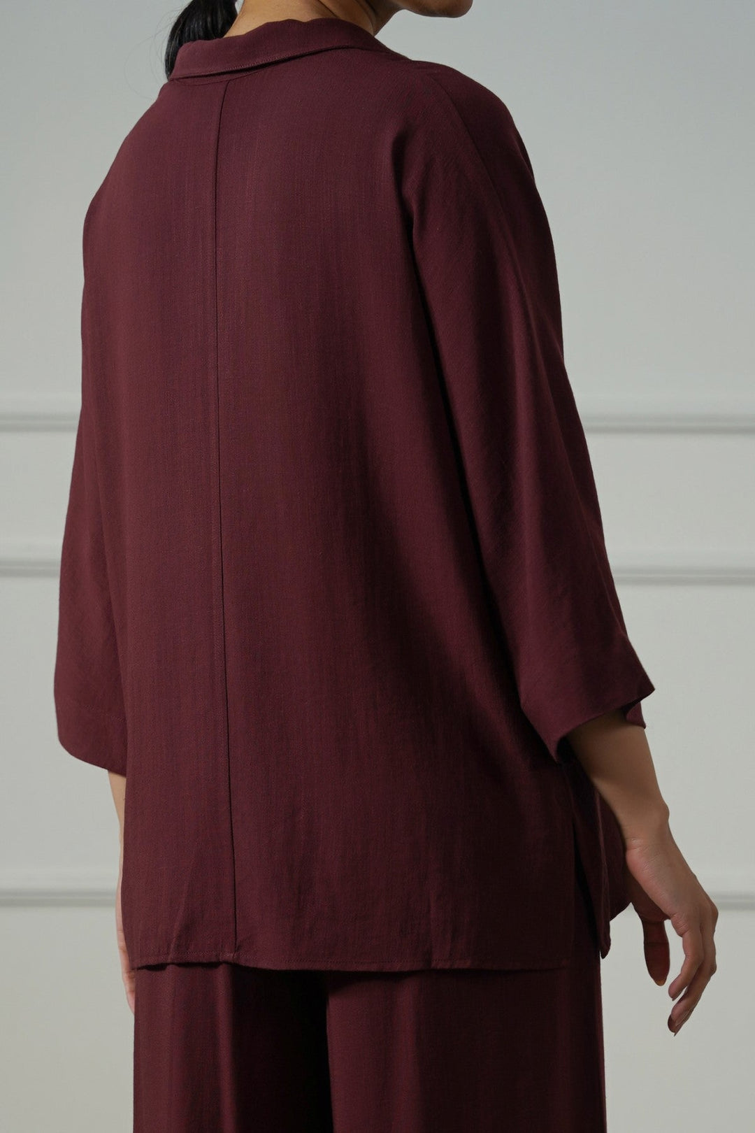 OX BLOOD PULLOVER SAFARI BLOUSE