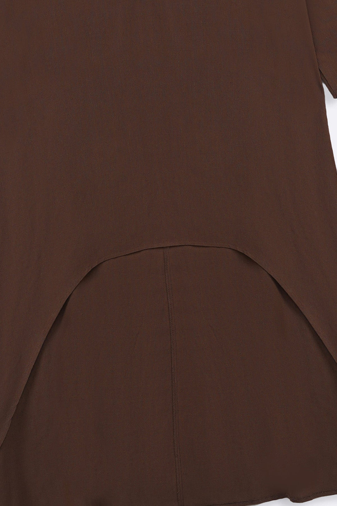 COFFEE SCOOP HEM LINEN BLEND TUNIC