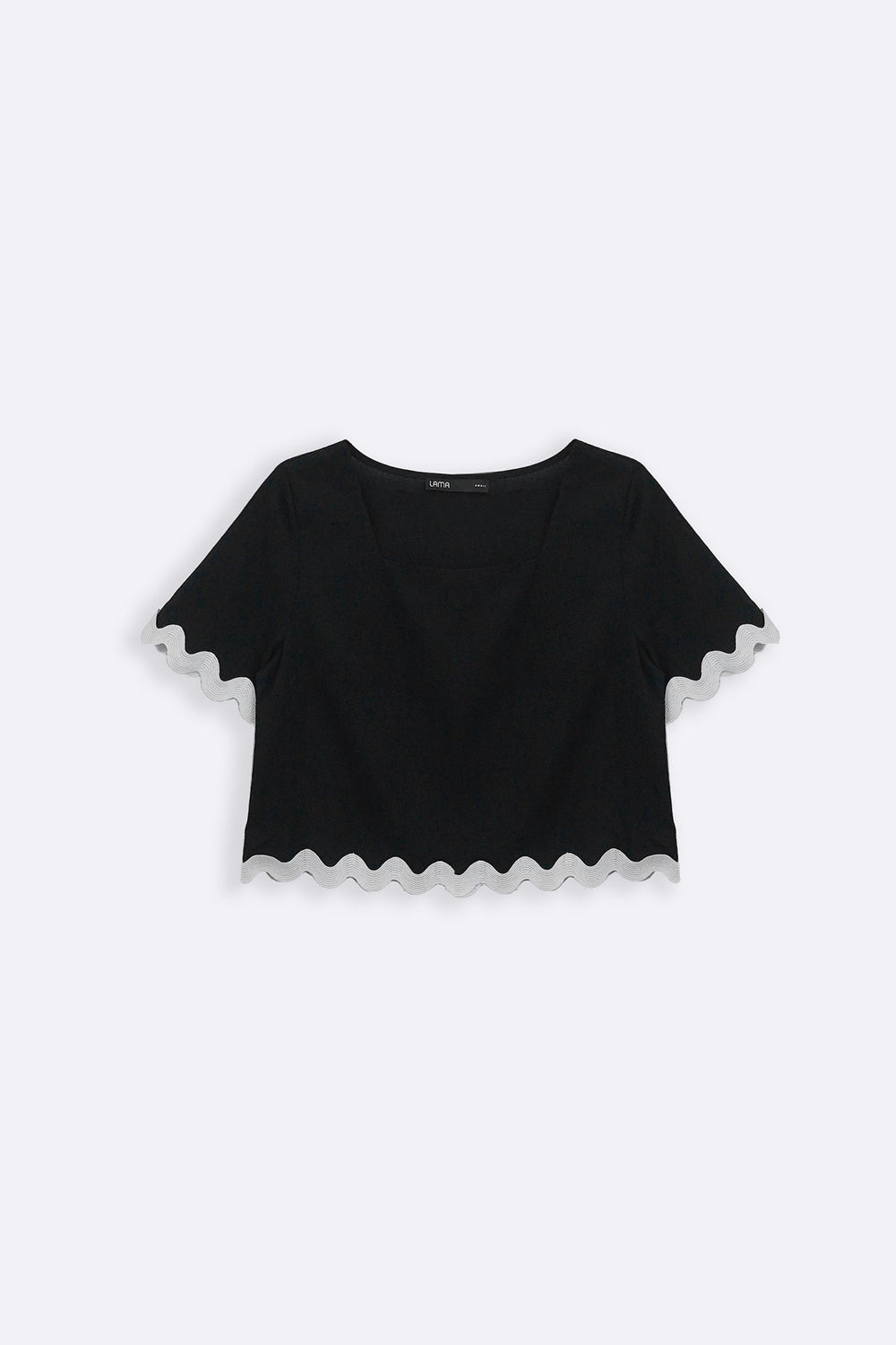 BLACK RIC RAC TOP