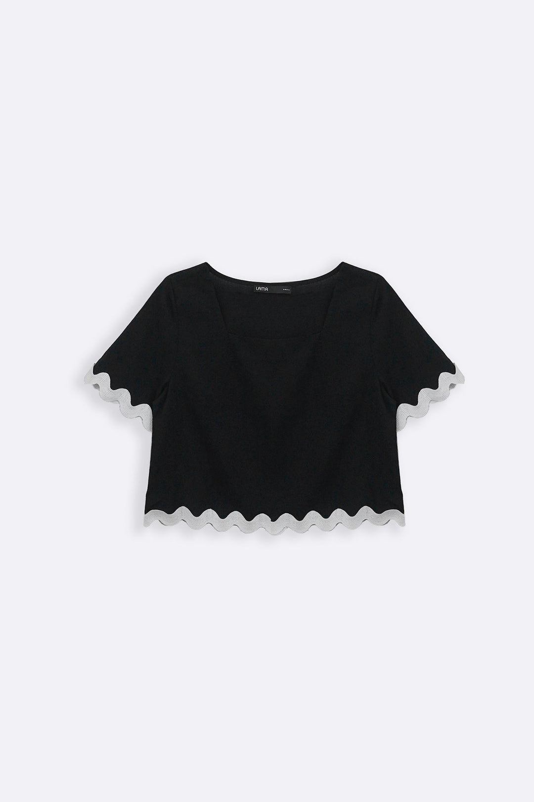 BLACK RIC RAC TOP