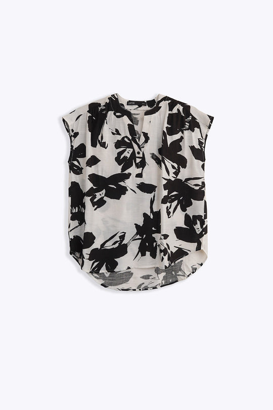 BLACK ABSTRACT RESORT SHIRT