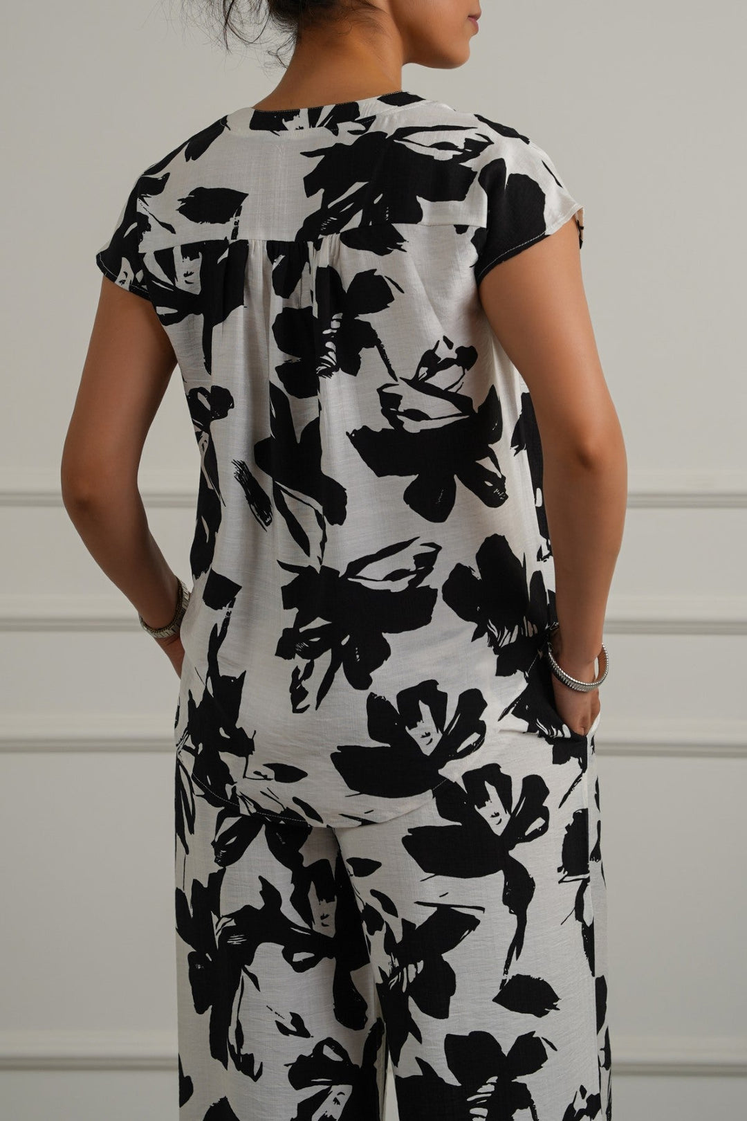 BLACK ABSTRACT RESORT SHIRT