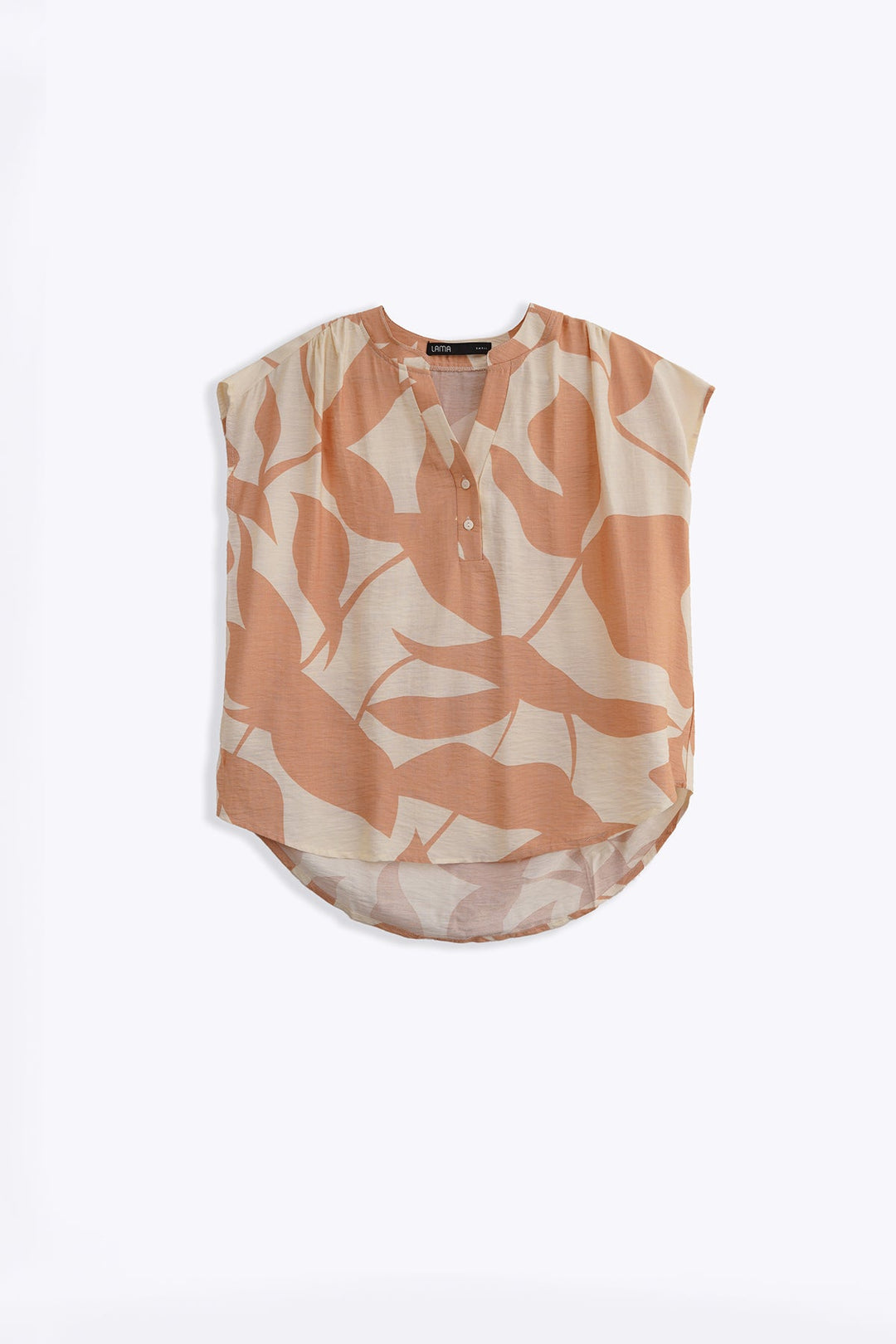 TEA PINK ABSTRACT RESORT SHIRT