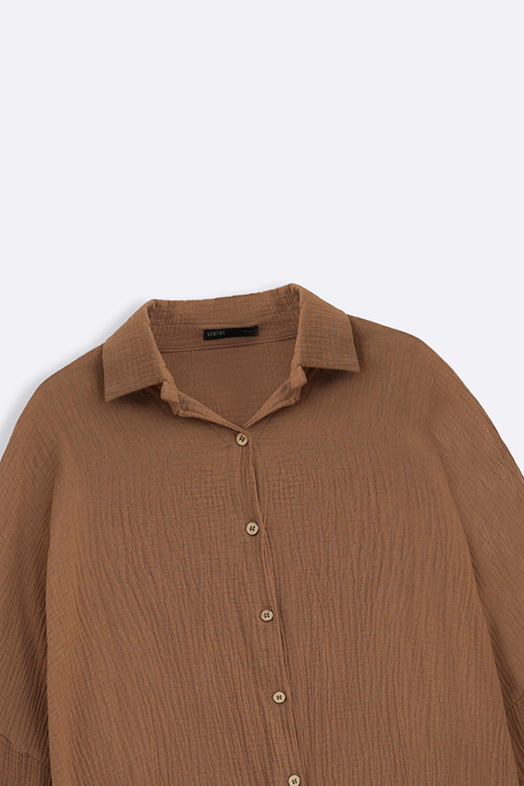 BROWN EVERYDAY MUSLIN SHIRT