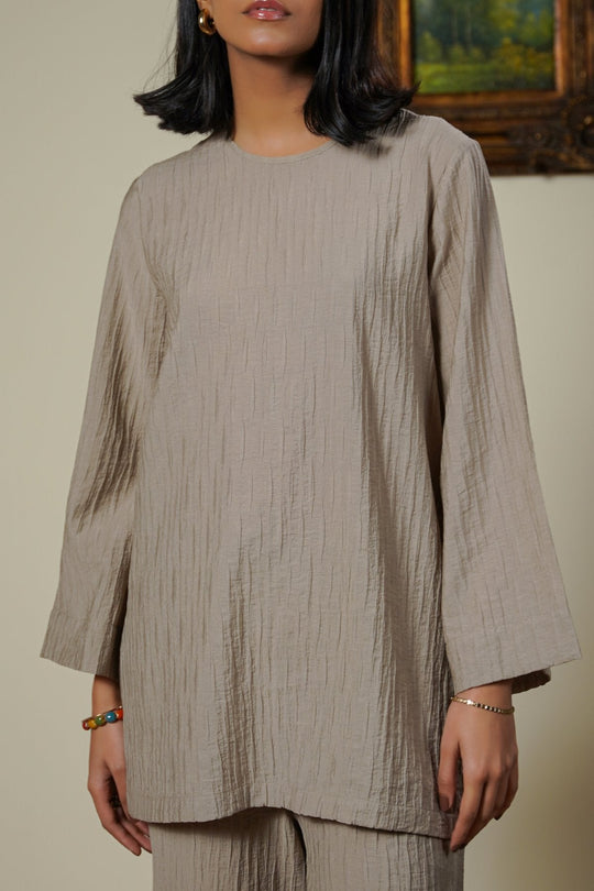 TAUPE SABLE EASY SHIRT