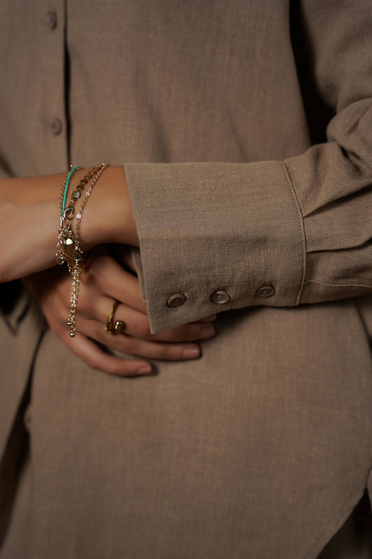 TAUPE PLANT FIBER SHIRT