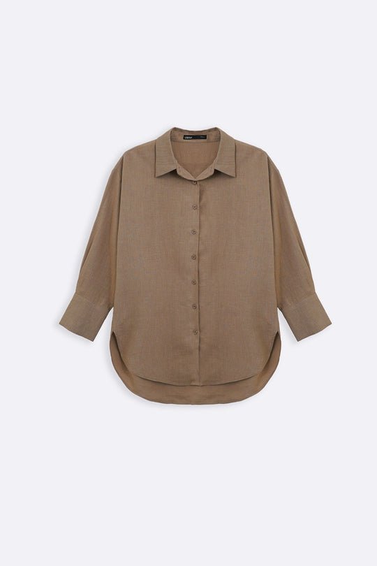 TAUPE PLANT FIBER SHIRT