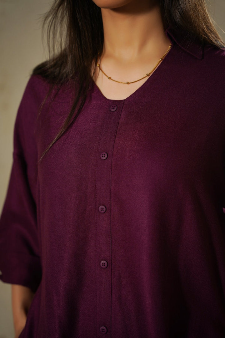 MAROON EASY BREEZE TOP