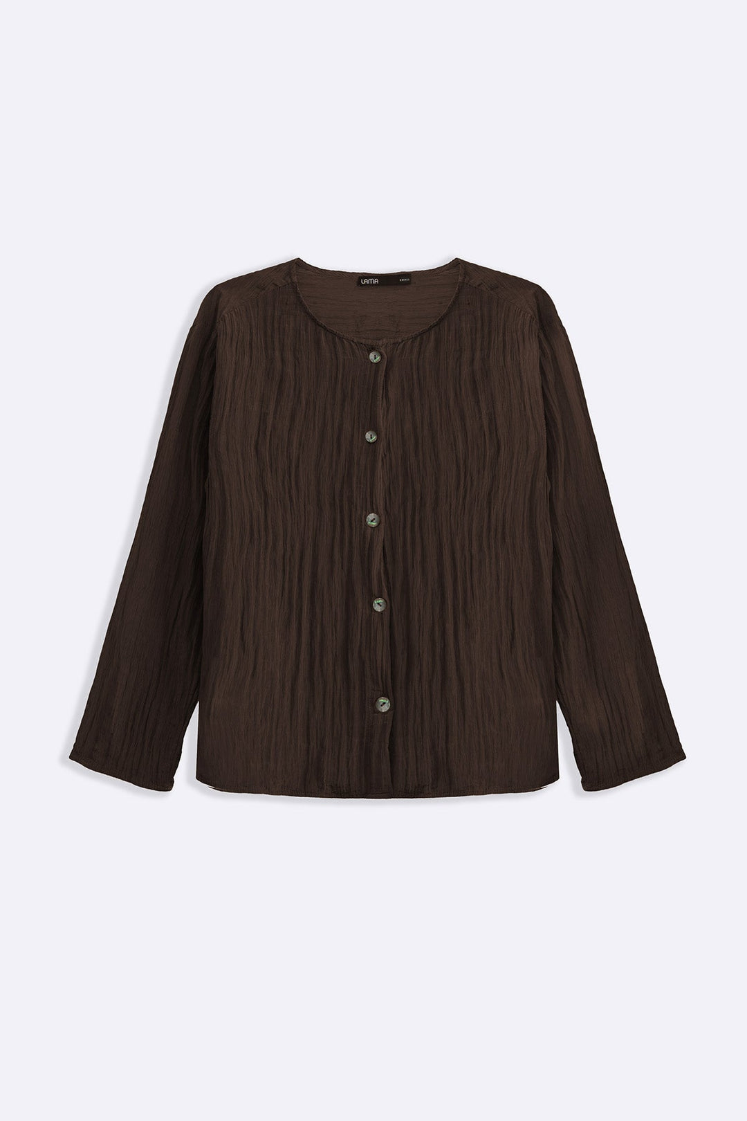 COFFEE LIGHTWEIGHT CRINKLE TOP