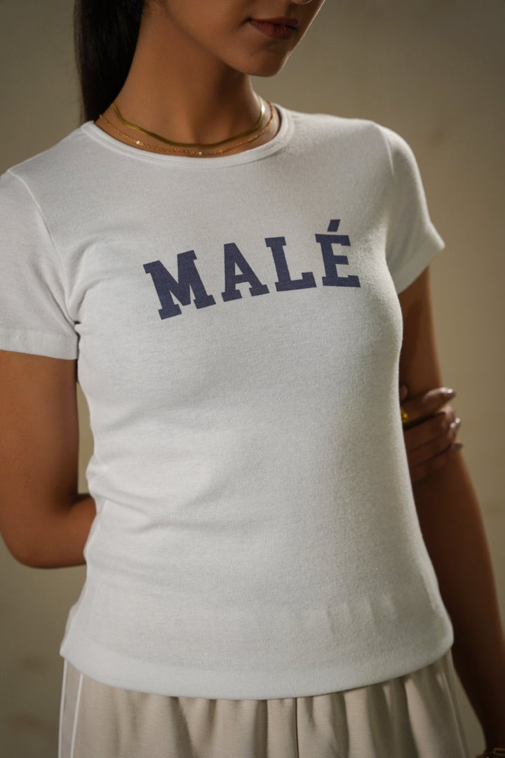 WHITE MALE CAMPUS TEE