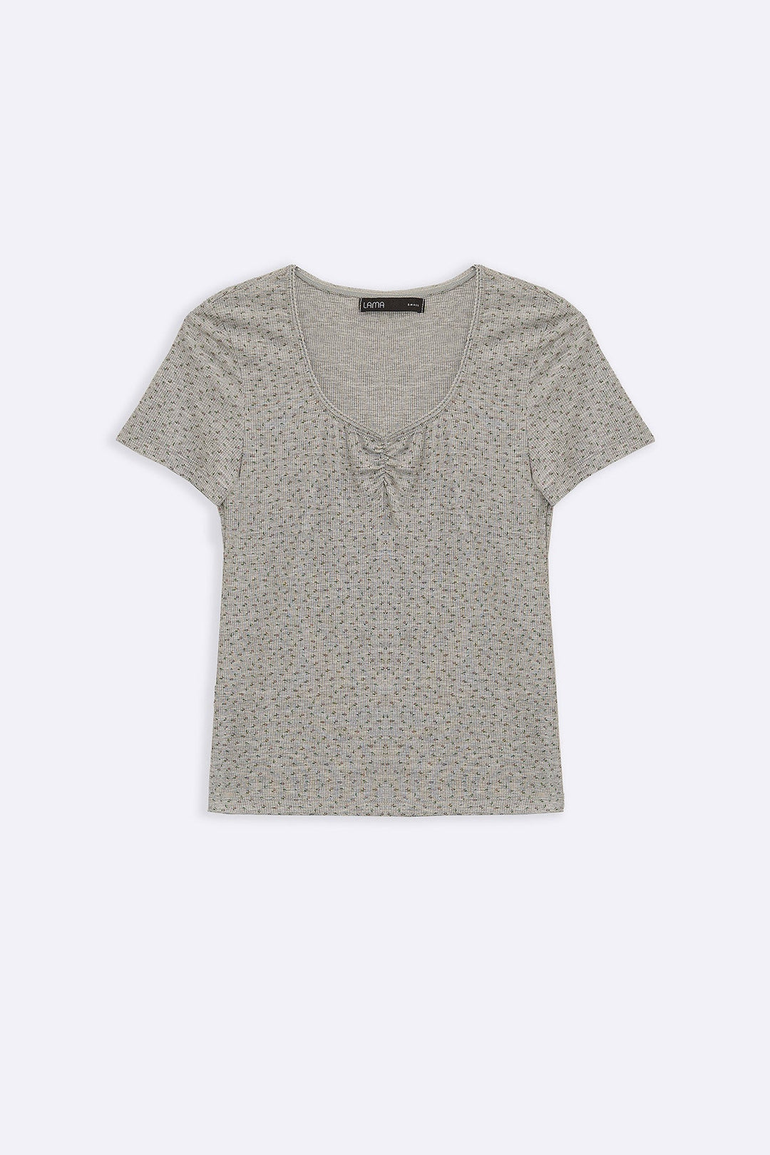 GREY RIBBED DOLL TEE