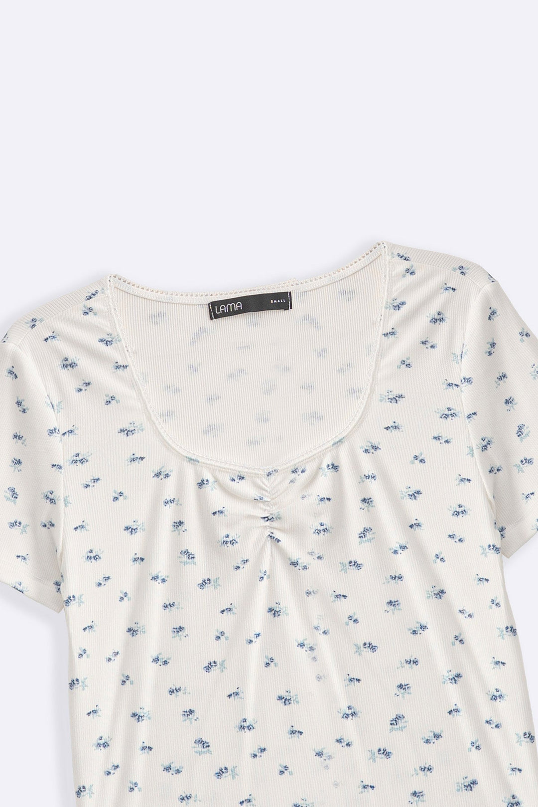 WHITE RIBBED DOLL TEE