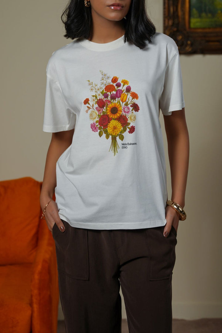 WHITE MELA BAHARAN TEE