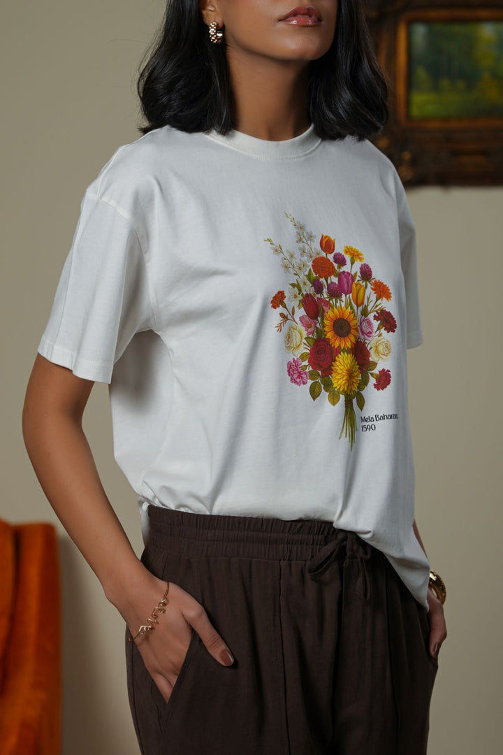 WHITE MELA BAHARAN TEE