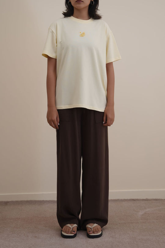 BUTTER YELLOW ANDA PARATHA TEE