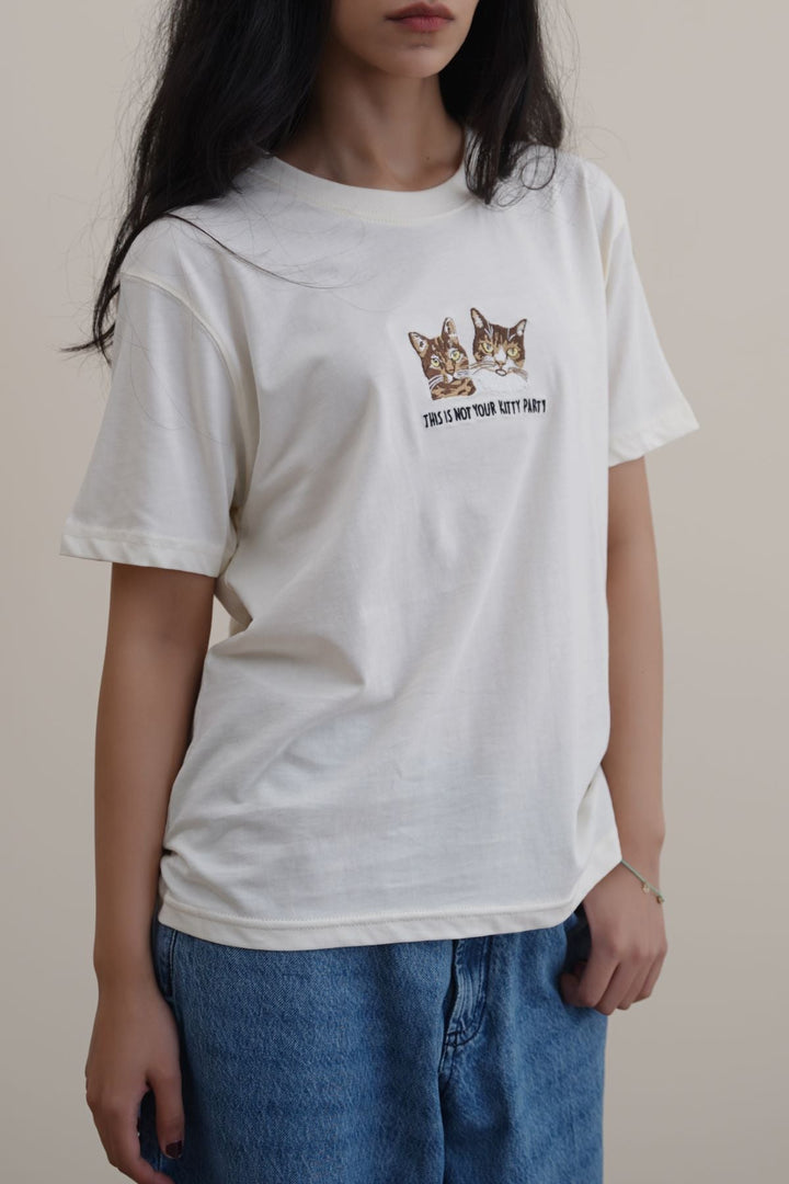 IVORY KITTY PARTY TEE