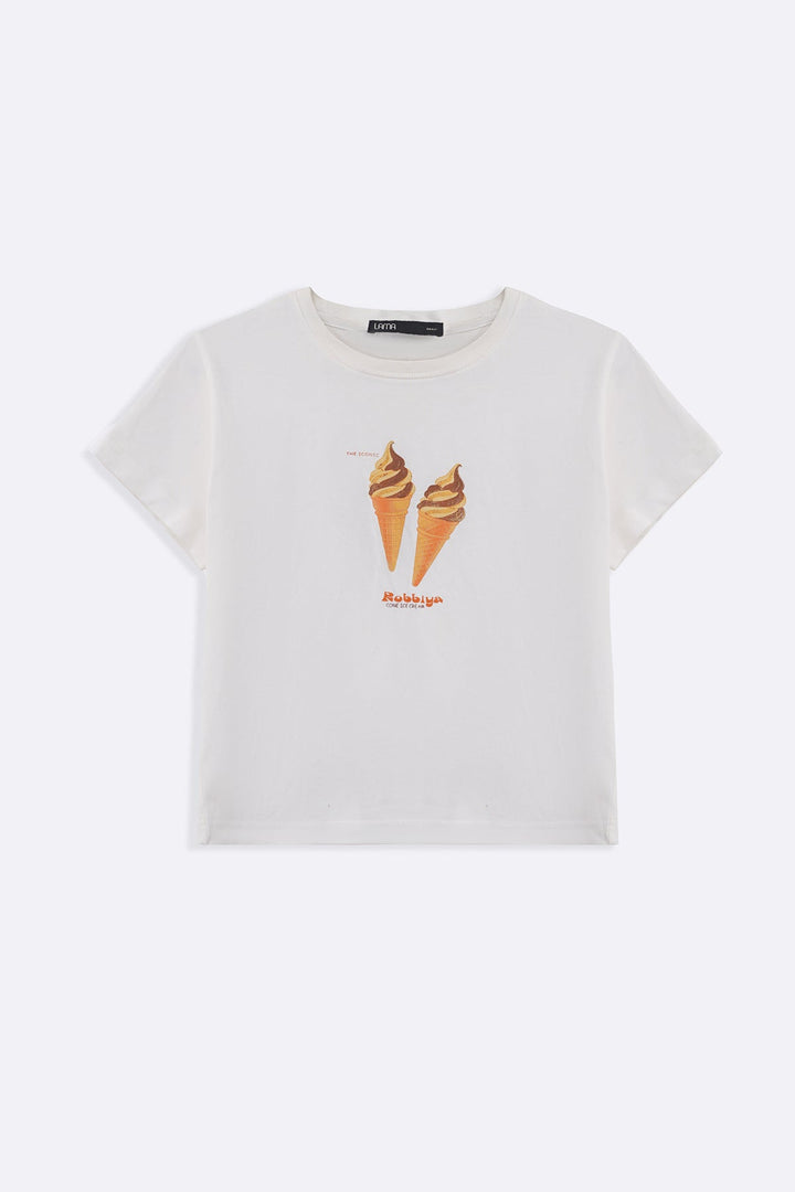 WHITE LAMA X ROBBIYA CONE TEE