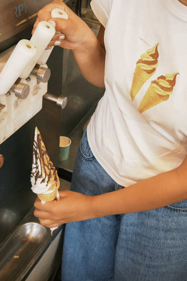 WHITE LAMA X ROBBIYA CONE TEE