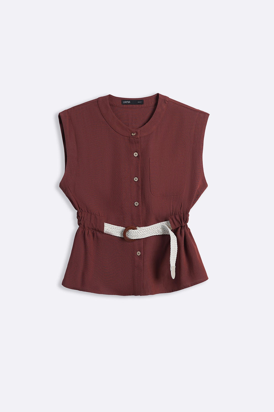 RUST BELTED SAFARI TOP